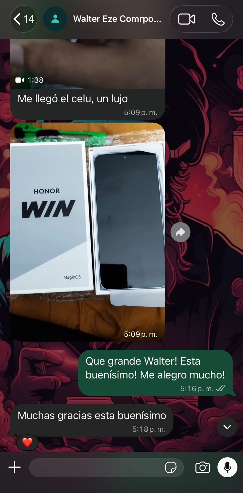 Walter recibió su HONOR Win: unboxing real y experiencia de compra en MGV.com.ar